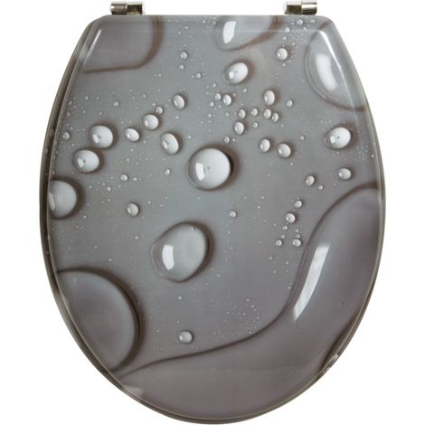 Abattant wc MDF MOANA Gris - Charnières Inox MSV