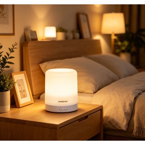 Diffuseur d'arômes ultrasonique Aigostar 5W 120ml humidificateur silencieux veilleuse LED, diffusion huiles essentielles pour ambiance apaisante (1/3)