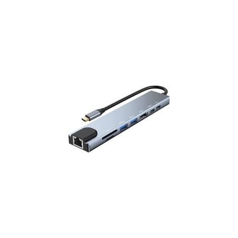 Hub con porte da USB-C a HDMI ed Ethernet - Crezuo