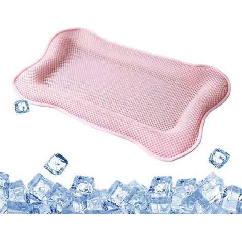 Manta refrescante para perros - 41,9 x 57,9 cm, forma de hueso, lavable, cojín refrescante para mascotas, ideal para cachorros en climas cálidos, para interiores, exteriores, balcón, coche, viajes y j (1/5)