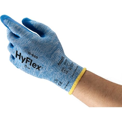 Gant manutention Hyflex® enduit nitrile bleu T9 ANSELL 11 920 T9 (1/3)