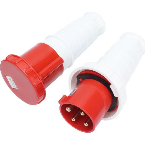 Prise industrielle triphasée 4 broches étanche IP67, connecteur aéronautique 380 V/415 V 63 A 3P+E (1/5)