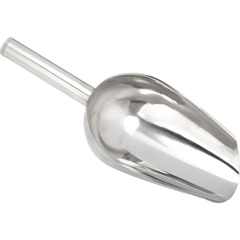Cuillère à nourriture pour animaux en acier inoxydable avec long manche, idéale pour les chiens et les chats. (1/5)