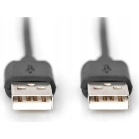 Câble USB - Mâle A Mâle A - 1 m - USB 2.0 - Noir