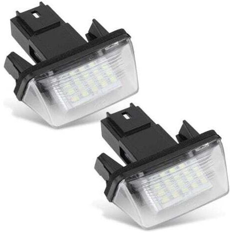 Set di 2 luci targa auto con 18 LED, sinistra e destra, per C3 2002-2009 / BERLINGO / 306 307 406 5008