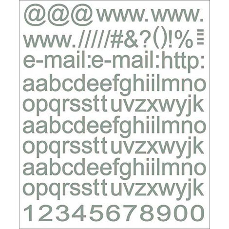 Kit Lettere Adesive Web, Argento