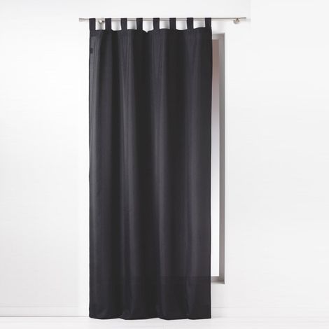 Rideau à Passants "Essentiel" 140x260cm Noir (1/5)