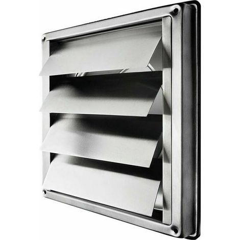 royaluxe -Grille de ventilation en acier inoxydable de 150 mm, grille de convoy avec lattes mobiles, grille carrée résistante aux intempéries 184 x 184 mm/capuchon de ventilation de conduit (1/5)