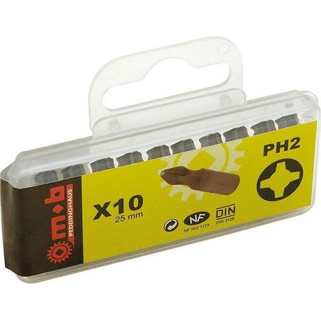 Boîte de 10 embouts Phillips MOB (1/3)