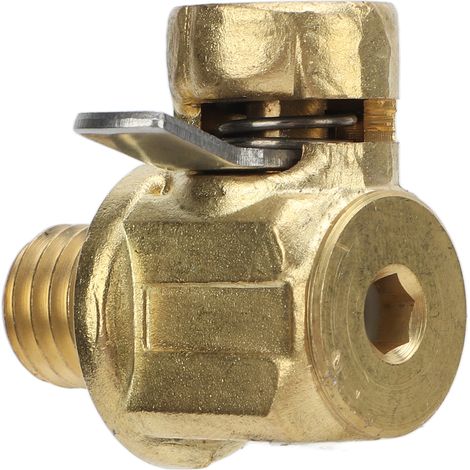 Bouchon de remplissage d'huile moteur avec raccord rapide M12‑1,75, en laiton ou en acier inoxydable, avec poignée de serrage, pour voitures et camionnettes. (1/5)