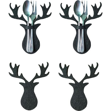 Sac à couteaux et fourchettes en forme de wapiti 4PCS (1/4)