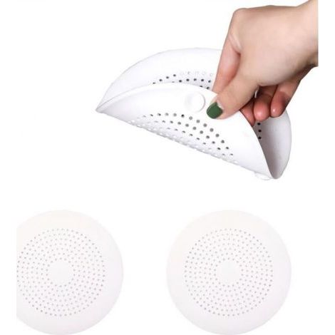 Set of 2 silicone sink strainers with suction cups, hair filter for shower, kitchen sink strainer (1/4)