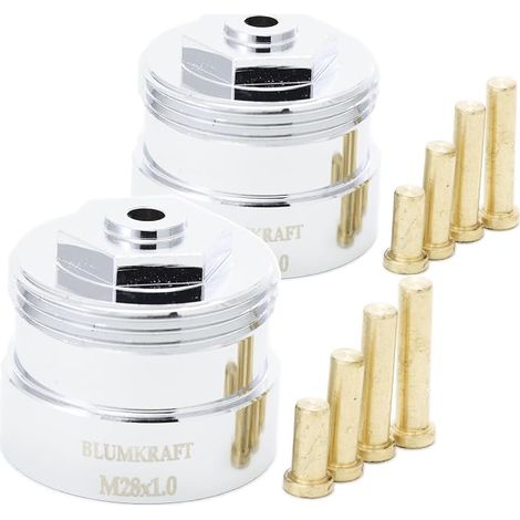 Set of 2 Metal Radiator Adapters M28 x1.0 – M30x1.5 Compatible with Thermostatic Valve M28-M30 M28F-M30M (1/5)