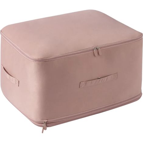 Sac de rangement pour couettes, fermeture éclair avec poignée, panier de rangement pour vêtements, organisateur de placard, kit de déménagement, housse de couette, drap, sac de rangement pour armoire (1/5)