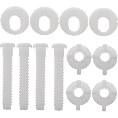 4pièces Vis De Fixation Pour Abattant Wc Boulons De Fixation Accessoires De Remplacement Pour Toilette (1/5)