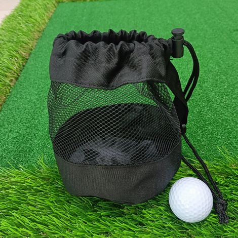 Sacs à balles en filet de nylon avec cordon de serrage et support de rangement pour balles (1/5)