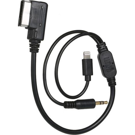 Adaptateur d'interface AUX 3.5mm avec ligne Fit pour Audi VW MDI AMI MMI iPad iPhone 5 6S (1/5)