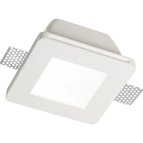 Faretto Incasso Moderno Samba Square Gesso Bianco 1 Luce Gu10 D77Cm (1/3)