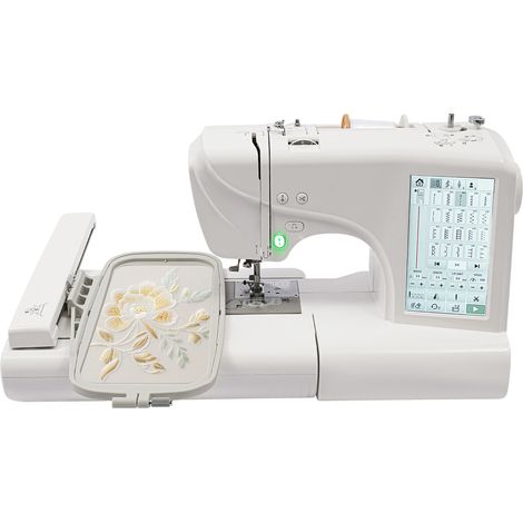 Machine à broder et à coudre électrique 45 W, écran tactile LCD 7 pouces, 162 points de couture, 96 motifs de broderie, zone de broderie 100 × 235 mm (1/5)
