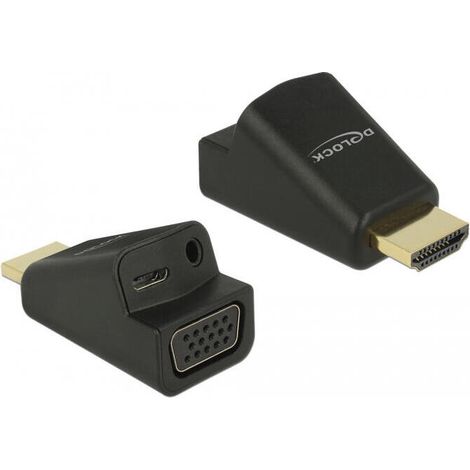 Delock adaptador hdmi-a macho  vga hembra con audio