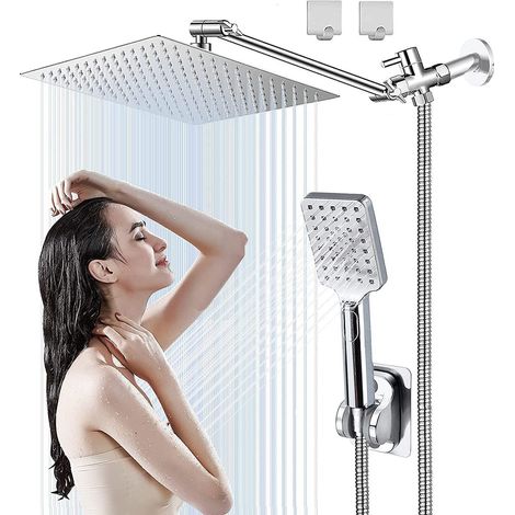 Ugello aereo portatile in acciaio inossidabile, tre velocità con una chiave per fermare l'acqua, tubo dell'acqua del bagno domestico, set doccia (1/5)