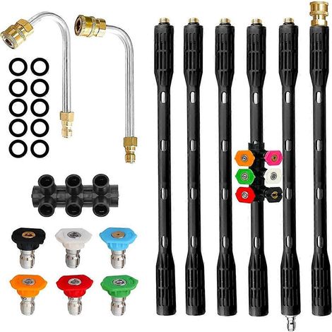 Tige d'extension améliorée pour nettoyeur haute pression, perche de nettoyage --- (1/5)
