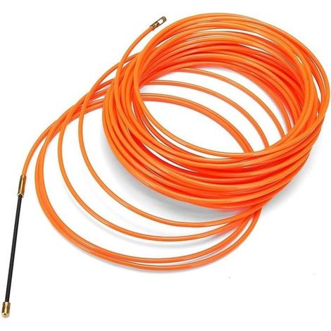 Kabelschieber, elektrische Einziehhilfe (4 mm), Nylon-Schutzschlauch, Einziehspirale, Einziehband, Einfädelhilfe, 5/10/15/20/25/30/35/40 m Kabel (Länge: 20 m) – 20 m