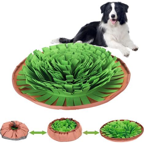 Tapis de Fouille Chien, Tapis Olfactif Lavable pour Alimentation Lente et Jeu de Reniflement, Jouet Interactif pour Stimulation Mentale, Modèles Variés pour Petits, Moyens et Grands Chiens (4848cm S) (1/5)