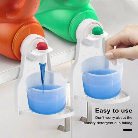 Support Pour Lessive - Récupérateur de Gouttes - Compatible avec Tout Distributeur - 15 x 8,8 x 8 cm - Lot de 2 (1/5)