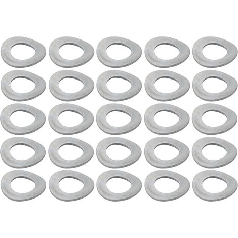 25x Rondelle élastique ondulée rondelle frein en acier à ressorts zingué DIN 137B Blocage Fixation Vis Boulon Quincaillerie Vibration, M8x15x0,8mm (1/2)