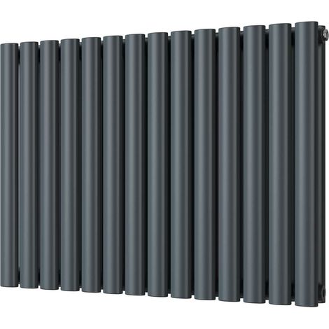 Omeara - Anthracite Horizontal Radiator H600mm x W812mm Double Panel