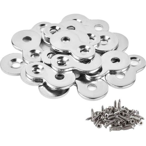 Lot de 30 serre-joints de bureau en acier avec vis - Clips de fixation robustes en forme de huit pour fixer une table (1/5)