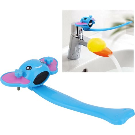 Wasserhahnverlängerung, Spülbeckengriffverlängerung, Wasserhahnverlängerungszubehör für Kleinkinder, Kinder und Babys (blau) (1/5)