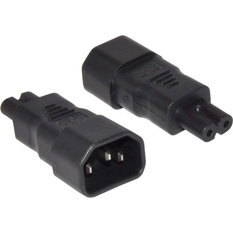 Adaptateur C13/C14 vers C7/C8 Convertisseur de puissance IEC320 Figure 8 vers C13 Adaptateur d'extension de câble bouilloire 1 pièce (1/3)