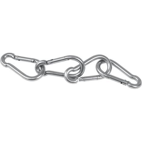 4pcs Mousqueton de Fixation pour Charges Lourdes Sports Chiens de Serrure Hamac Balançoire en Acier Inoxydable 304 (1/4)