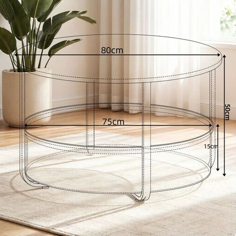 Table à manger en beige 80 x 80 x 50 cm HOMAIRE (1/4)