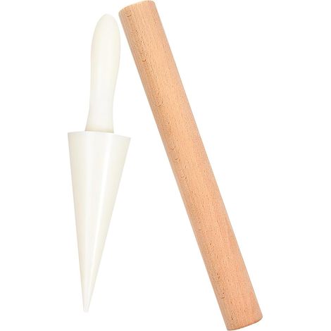 Forma Para Helado En Cono - Palito De Madera + Molde Cónico - Para Helado Casero Y Rollos De Huevo Congelados - 1 Unidad (1/5)