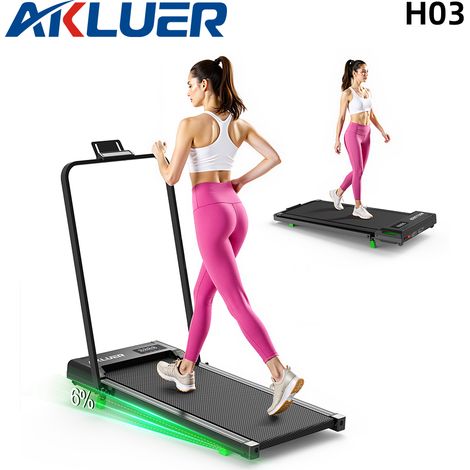 Akluer H03 Laufband mit Handlauf und Handyhalterung, Einsteigermodell, 1–6km/h, 8838cm, 6% Feste manuelle Steigung, Laufband, Fitnessgerät, Walking, Jogging, Haustiertraining, Heimtraining, Büro, Fitn