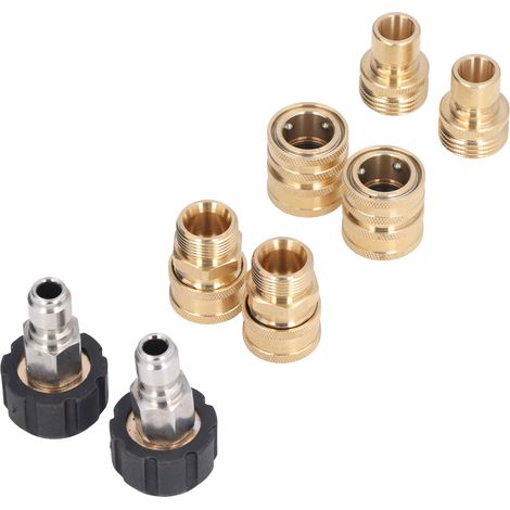 Kit de raccordement pour nettoyeur haute pression, kit de tuyau à raccord rapide, accessoires de quincaillerie industrielle (1/5)