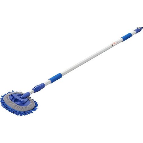 Cepillo de lavado chenilla microfibra mango telescopico 25 m azul