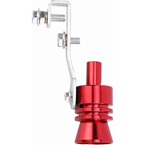 Silencieux Échappement Turbo, Sifflet en Alliage Aluminium pour Voiture, Sonorisateur de Bruit Turbo Profond (Rouge) (1/5)