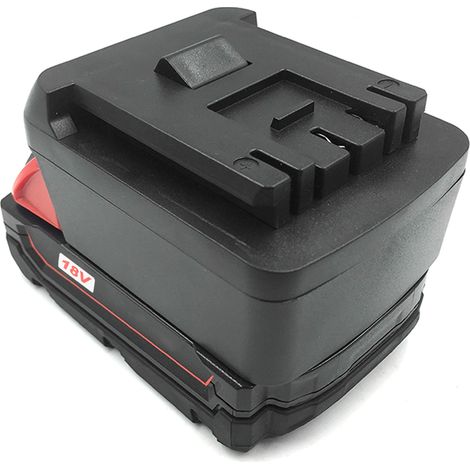 Adaptateur pour outils électriques compatible avec les batteries Milwaukee 18 V Li-ion (avec chargeur intégré) (1/5)