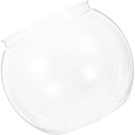 Transparent PET Plastic Aquarium 28x28x24.8 cm Stable and Lightweight for Office Goldfish and Decoration