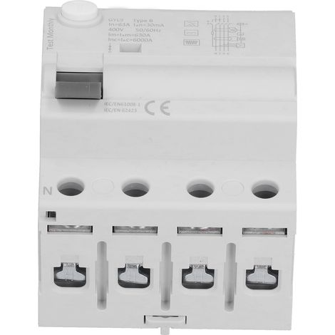 Disjoncteur différentiel 4P 63A 30mA 400V GYL9-B