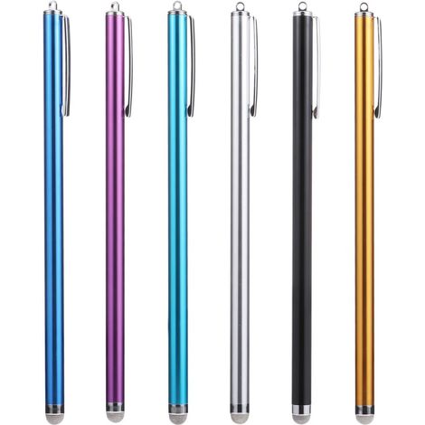 Stylets Capacitifs pour Écrans Tactiles Plusieurs Styles Sensibilité Élevée Légers Lot de 6 en Alliage Cuivre Aluminium de Téléphones et Tablettes (1/5)