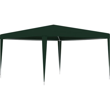 Tente de réception/Tonnelle Barnum professionnelle 4x4 m Vert 90 g/m² -BonneVie54152 (1/5)