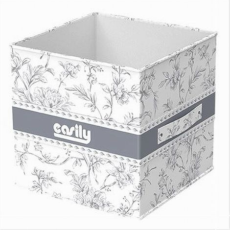 Trade Shop - Box Portatutto Scatola Salvaspazio Contenitore Organizer 31x31x31cm Fantasia 87312 -