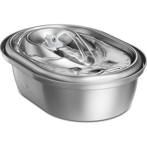 Fontaine à eau pour chat en acier inoxydable ultra-silencieuse avec débit réglable, capacité de 2 L (1/4)
