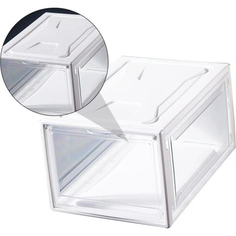 Transparente Schuhaufbewahrungsbox, Schuhbox zur Aufbewahrung auf Möbeln