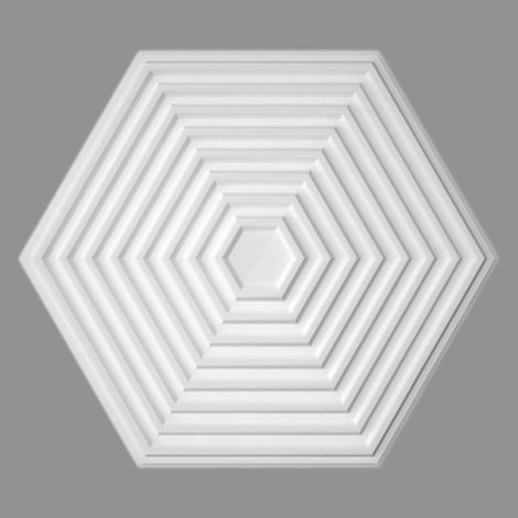 PROVISTON Stuckrosette Polystyrol Durchmesser 643 x 557 mm Weiß Deckenrosette (1/3)